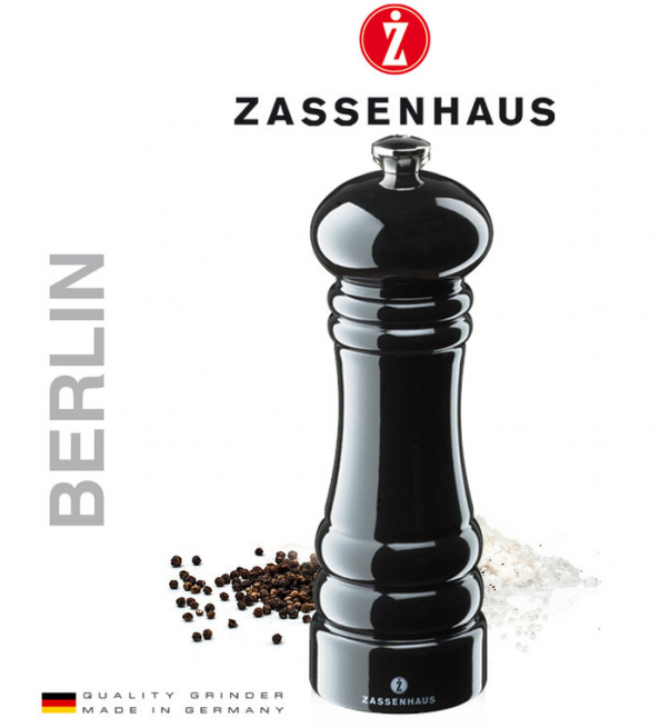 SM-Zassenhaus "Berlin" 18cm schwarz glänzend+300g Salz